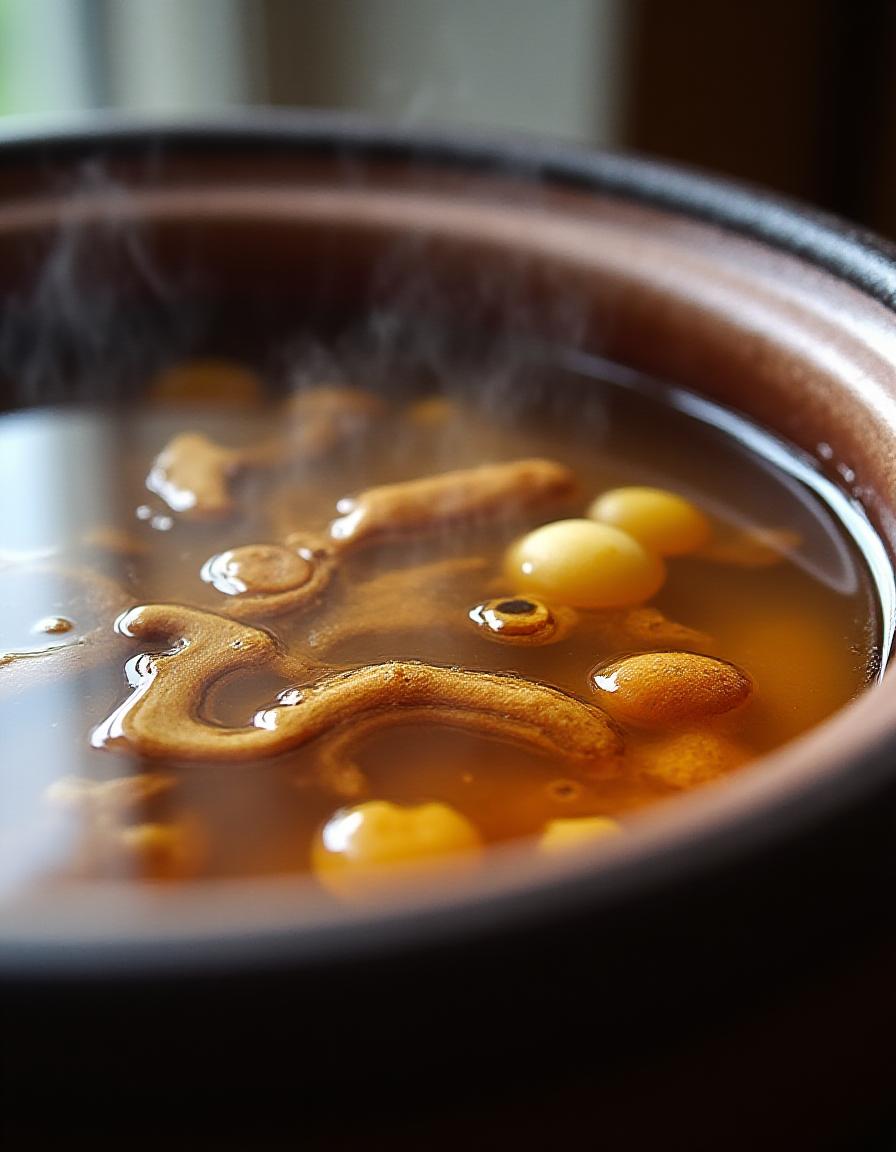 生薬を煮込む特製スープ